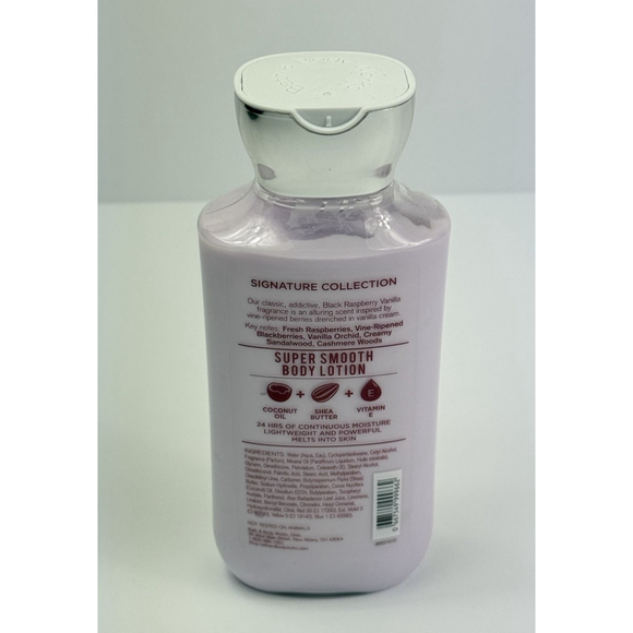 Bath & Body Works BLACK RASPBERRY VANILLA Super Smooth Body Lotion 8 fl oz - Picture 2 of 3